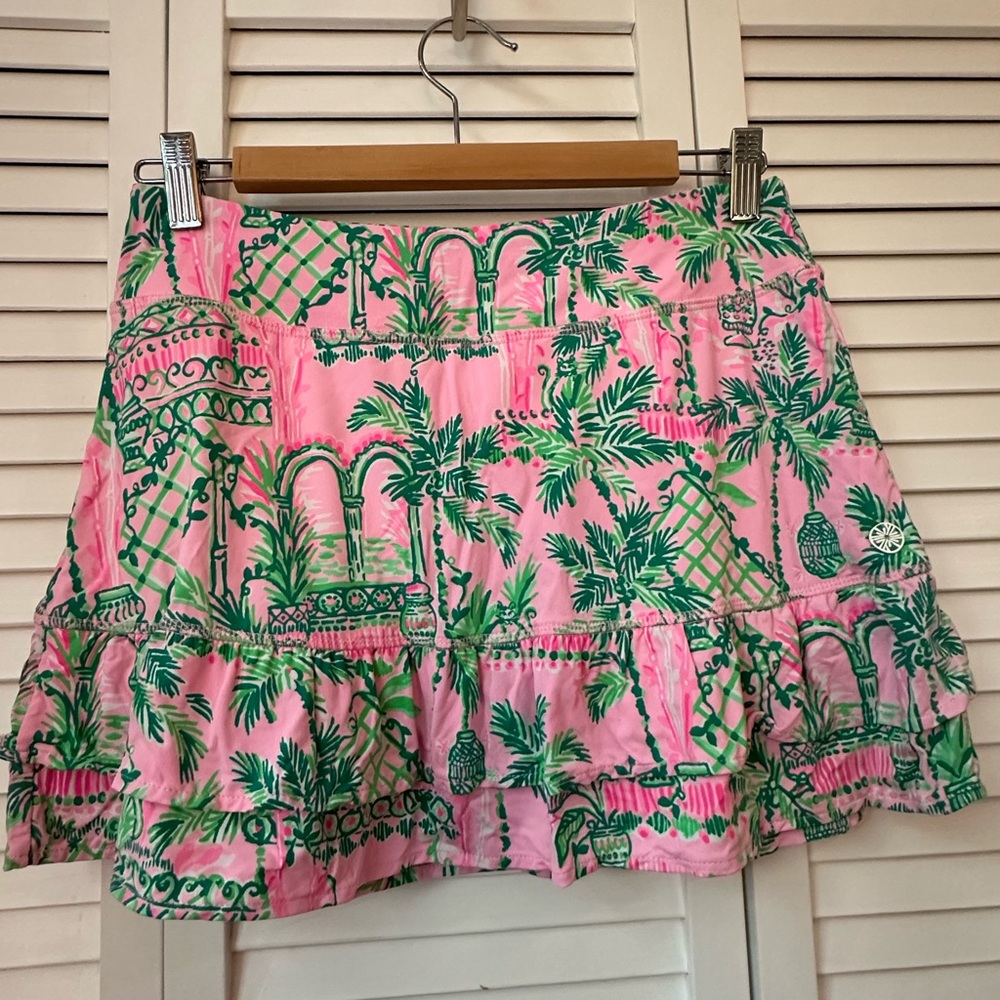 Lilly Pulitzer Tropical Pink and Green Swim Skort